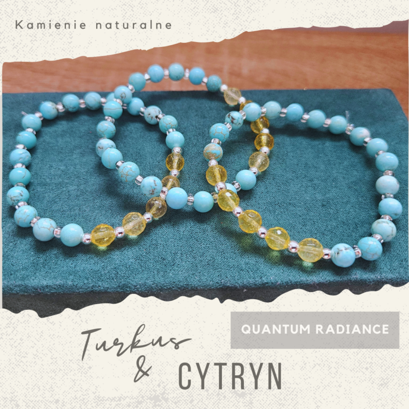 Bransoletka „Quantum Radiance” – turkus&cytryn